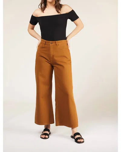 People Tree Ariel Twill Trousers In Hazelnut In Brown