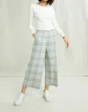 People Tree Susan Checked Trousers In Grey Check In Multi