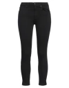 People (+)  Woman Denim Pants Black Size 27 Cotton, Elastomultiester, Elastane In Black
