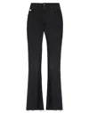 People (+)  Woman Denim Pants Black Size 28 Cotton, Elastomultiester, Elastane In Black