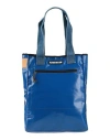 People (+)  Woman Handbag Blue Size - Pvc - Polyvinyl Chloride, Cotton In Blue