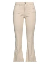People (+)  Woman Jeans Beige Size 25 Cotton, Elastomultiester, Elastane