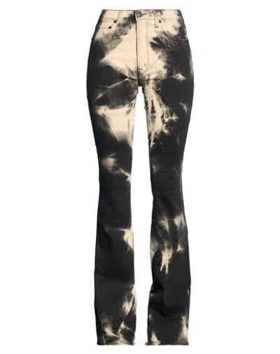 People (+)  Woman Jeans Black Size 26 Cotton, Elastomultiester, Elastane