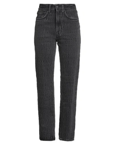People (+)  Woman Jeans Black Size 26 Cotton, Polyester