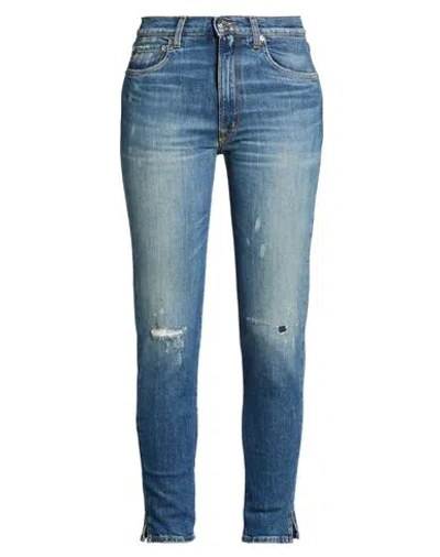 People (+)  Woman Jeans Blue Size 26 Cotton, Elastane