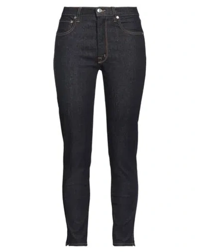 People (+)  Woman Jeans Blue Size 26 Cotton, Elastomultiester, Elastane In Black