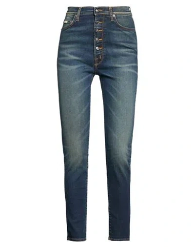 People (+)  Woman Jeans Blue Size 26 Cotton, Elastomultiester, Elastane