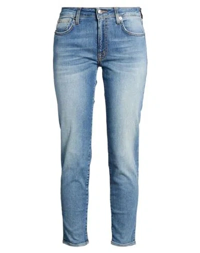 People (+)  Woman Jeans Blue Size 26 Cotton, Elastomultiester, Elastane
