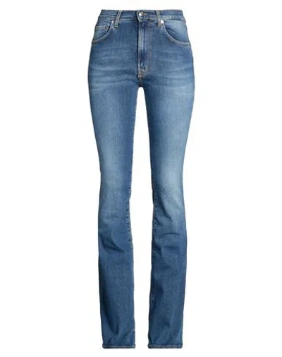 People (+)  Woman Jeans Blue Size 26 Cotton, Elastomultiester, Elastane