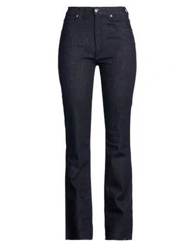 People (+)  Woman Jeans Blue Size 26 Cotton, Elastomultiester, Elastane In Black