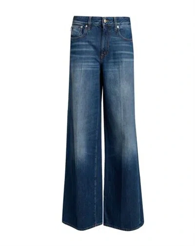 People (+)  Woman Jeans Blue Size 28 Cotton, Lyocell