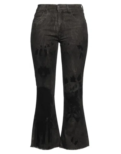 People (+)  Woman Jeans Charcoal Size 26 Cotton, Elastomultiester, Elastane In Grey