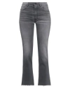 People (+)  Woman Jeans Black Size 26 Cotton, Elastane In Purple