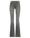 People (+)  Woman Jeans Grey Size 26 Cotton, Elastomultiester, Elastane In Gray