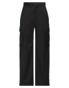 People (+)  Woman Pants Black Size 0 Polyester, Viscose, Elastane