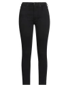 People (+)  Woman Pants Black Size 27 Cotton, Elastomultiester, Elastane In Black