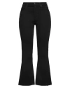 People (+)  Woman Pants Black Size 31 Cotton, Elastomultiester, Elastane In Black