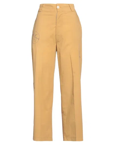 People (+)  Woman Pants Camel Size 4 Cotton, Elastane In Beige