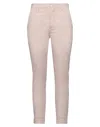 People (+)  Woman Pants Light Brown Size 10 Cotton, Elastane In Beige
