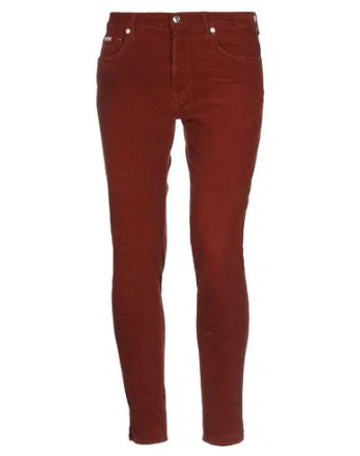 People (+)  Woman Pants Rust Size 26 Cotton, Viscose, Elastane In Red