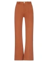 People (+)  Woman Pants Rust Size 8 Cotton, Elastane In Red