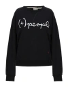 People (+)  Woman Sweatshirt Black Size S Cotton