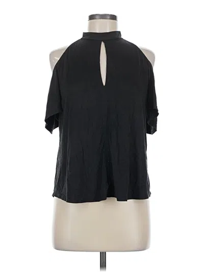 Pre-owned People's Project La Short Sleeve Blouse In Black