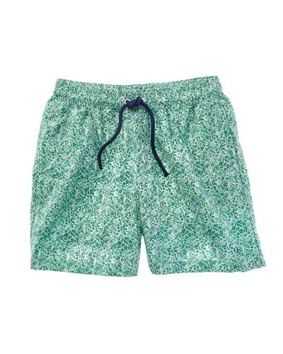 Pepa London Kids' Adelaide Floral Tie Detail Swim Short In Green