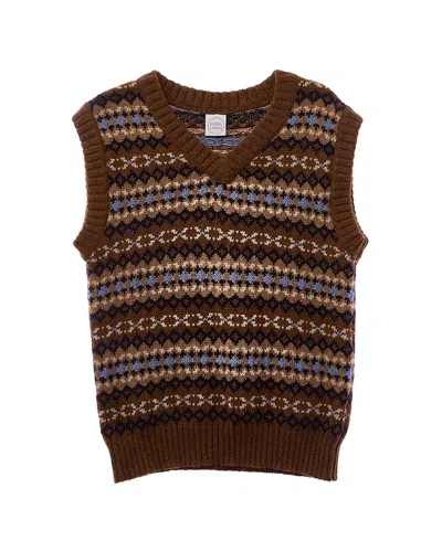 Pepa London Kids' All Over Fairisle Alpaca-blend Sweater Vest In Multi