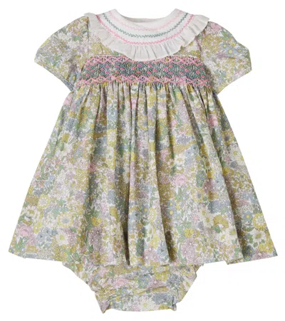 Pepa London Baby Charlotte Dress And Bloomers Set In Green