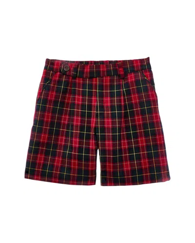 Pepa London Kids' Belgravia Tartan Short In Red