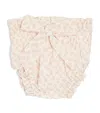 PEPA LONDON BOW-DETAIL FLORAL BLOOMERS (1-6 MONTHS)