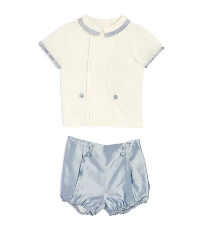 Pepa London Celebration Shirt And Bloomers Set (12-18 Months) In Blue