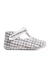 Pepa London Check T-bar Pram Shoes In Multi