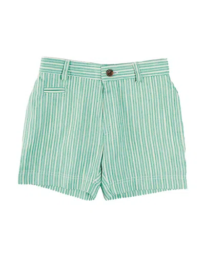 Pepa London Cheyne Striped Pocket Detail Short In Green