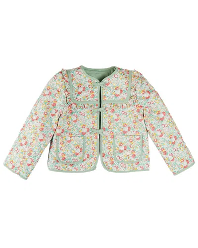 Pepa London Kids' Clementine Floral Quilted Reversible Jacket In Multi