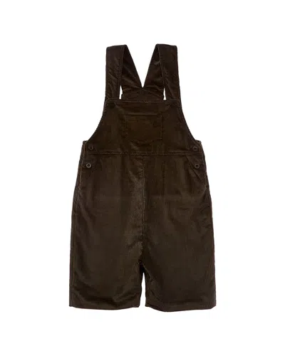Pepa London Corduroy Pocket Front Dungaree In Brown