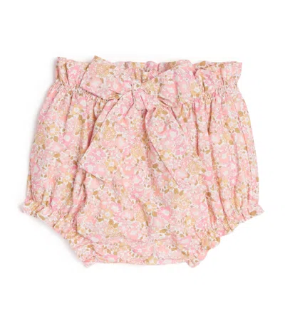 Pepa London Kids' Cotton Floral Bloomers In Pink