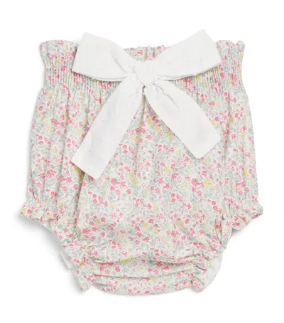 Pepa London Kids'  Cotton Floral Bloomers In White
