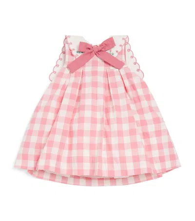 Pepa London Kids'  Cotton Gingham Dress In Pink