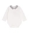 Pepa London Cotton Houndstooth-collar Bodysuit In White