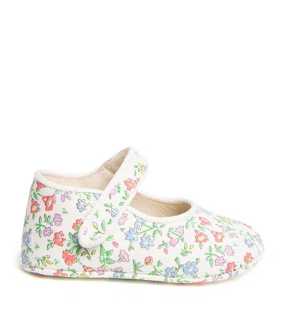 Pepa London Kids' Cotton Liberty Print Floral Mary Janes In Pink