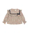 Pepa London Cotton Liberty Print Marianne Blouse In Brown