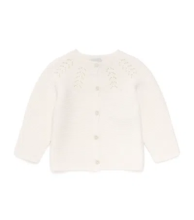 Pepa London Kids'  Cotton Openwork Cardigan In White