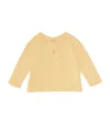 Pepa London Cotton Openwork Knitted Cardigan In Orange