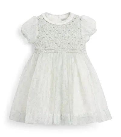 Pepa London Kids'  Floral Smocked Dress In Green