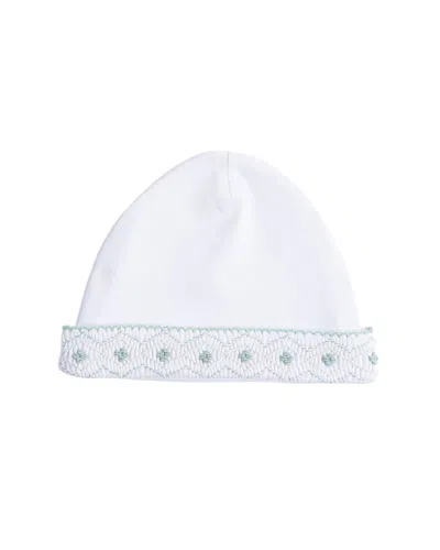 Pepa London Kids' Hand Smocked Newborn Hat In White