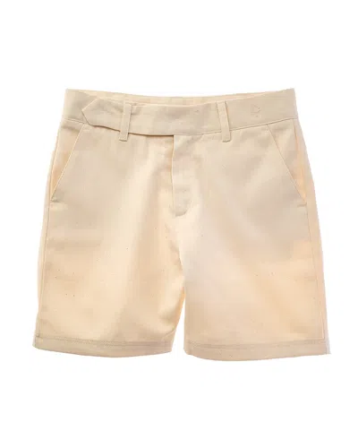 Pepa London Kids' Plain Linen Short In Brown