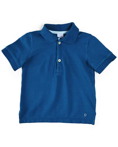 Pepa London Kids' Plain Polo Shirt In Blue