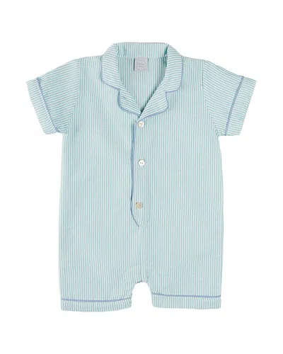 Pepa London Kids' Rochester Striped All-in-one Pajama In Green